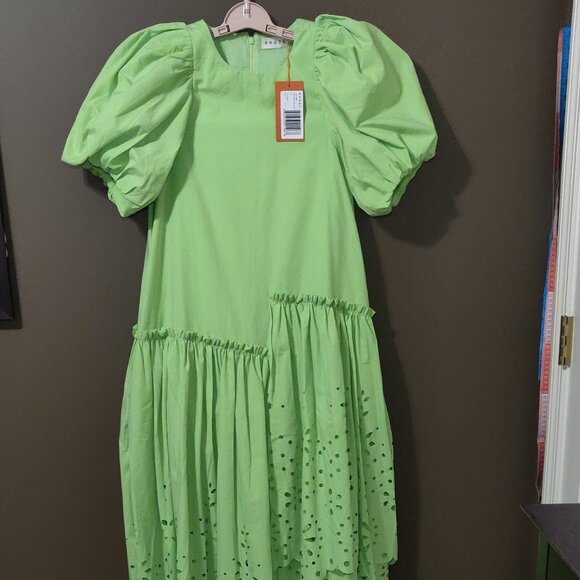 RHODE Bright Green Midi Dress - Picture 10 of 14